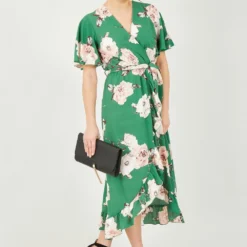 Mela Green Rose Printed Bubble Crepe Wrap Effect Dress 13 Mela Green Rose Printed Bubble Crepe Wrap Effect Dress -Cheap My Dreamy Dress Store mela green rose printed bubble crepe wrap effect dress p10563 111920 image