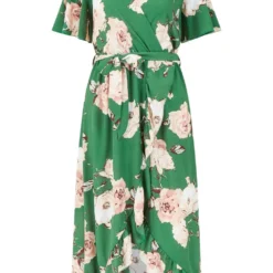 Mela Green Rose Printed Bubble Crepe Wrap Effect Dress 15 Mela Green Rose Printed Bubble Crepe Wrap Effect Dress -Cheap My Dreamy Dress Store mela green rose printed bubble crepe wrap effect dress p10563 111922 image