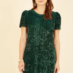 Mela Green Sequin Tunic Dress -Cheap My Dreamy Dress Store mela green sequin tunic dress p16274 132057 image