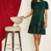 Mela Green Sequin Tunic Dress