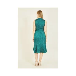 Mela Green Spot Wrap Over Midi Dress -Cheap My Dreamy Dress Store mela green spot wrap over midi dress p163 585 image