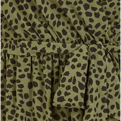 Yumi Mela Khaki Animal Print Long Sleeve Midi Dress -Cheap My Dreamy Dress Store mela khaki animal print long sleeve midi dress p16272 131841 image