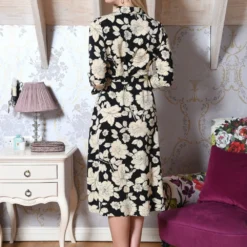 Mela Long Sleeve Pleated Monochrome Midi Dress With High Neck 8 Mela Long Sleeve Pleated Monochrome Midi Dress With High Neck -Cheap My Dreamy Dress Store mela long sleeve pleated monochrome midi dress with high neck p15313 127743 image