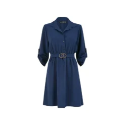 Mela Navy Belted Shirt Dress -Cheap My Dreamy Dress Store mela navy belted shirt dress p7548 67491 image
