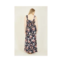 Mela Navy Plus Size Rose Floral Maxi Dress -Cheap My Dreamy Dress Store mela navy plus size rose floral maxi dress p8325 70652 image