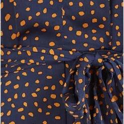 Mela Navy Satin Dash Print Midi Dress -Cheap My Dreamy Dress Store mela navy satin dash print midi dress p16461 132820 image