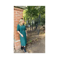 Mela Pleated Midi Green Shirt Dress -Cheap My Dreamy Dress Store mela pleated midi green shirt dress p7042 64969 image