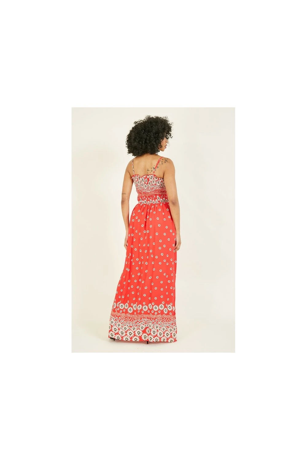 Mela Red Daisy Maxi Dress 3 Mela Red Daisy Maxi Dress - Image 3