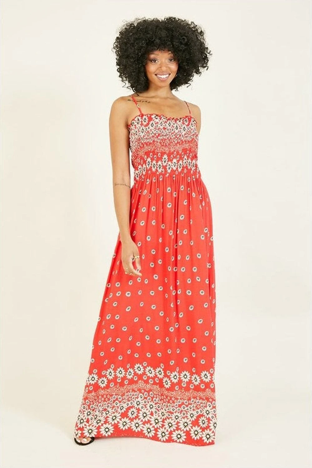 Mela Red Daisy Maxi Dress 1 Mela Red Daisy Maxi Dress