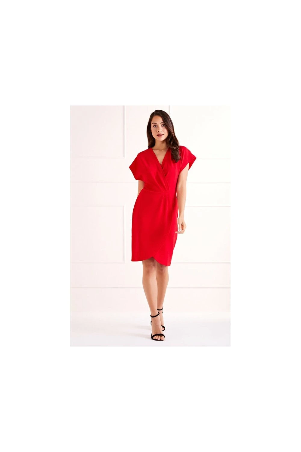Mela Red Wrap Front Dress 2 Mela Red Wrap Front Dress - Image 2