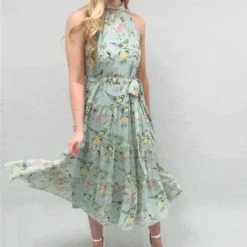 Yumi Mint Green Bird Floral Print Halter Dress 9 Yumi Mint Green Bird Floral Print Halter Dress -Cheap My Dreamy Dress Store mint green bird floral print halter dress p10521 105085 image