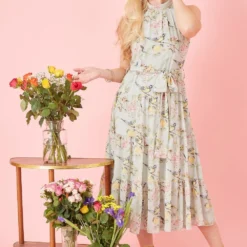 Yumi Mint Green Bird Floral Print Halter Dress 11 Yumi Mint Green Bird Floral Print Halter Dress -Cheap My Dreamy Dress Store mint green bird floral print halter dress p10521 110497 image