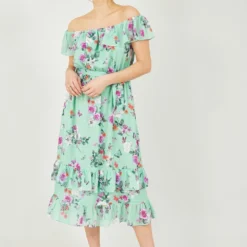 Yumi Mint Green Blossom Butterfly Bardot Dress -Cheap My Dreamy Dress Store mint green blossom butterfly bardot dress p10667 111007 image