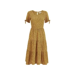 Mustard Plus Size Animal Dash Tiered Tunic Dress -Cheap My Dreamy Dress Store mustard plus size animal dash tiered tunic dress p7460 67152 image