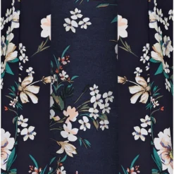 Navy Floral Print Long Kimono Dress -Cheap My Dreamy Dress Store navy floral print long kimono dress p5942 113827 image