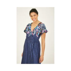 Yumi Navy Floral Slinky Jersey Maxi Dress 6 Yumi Navy Floral Slinky Jersey Maxi Dress -Cheap My Dreamy Dress Store navy floral slinky jersey maxi dress p8002 69136 image