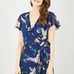 Yumi Navy Frill Crane Wrap Midi Dress 10 Yumi Navy Frill Crane Wrap Midi Dress -Cheap My Dreamy Dress Store navy frill crane wrap midi dress p10465 111112 image
