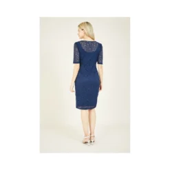 Yumi Navy Ruched Lace Dress -Cheap My Dreamy Dress Store navy ruched lace dress p8677 93392 image