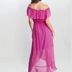 Paisley Off The Shoulder Maxi Dress With Tie Waist -Cheap My Dreamy Dress Store paisley off the shoulder maxi dress with tie waist p20565 150486 image