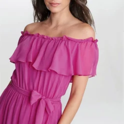 Paisley Off The Shoulder Maxi Dress With Tie Waist -Cheap My Dreamy Dress Store paisley off the shoulder maxi dress with tie waist p20565 150489 image