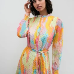 Pastel Multi Coloured Buttons Through Mini Summer Dress -Cheap My Dreamy Dress Store pastel multi coloured buttons through mini summer dress p23197 162154 image