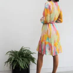 Pastel Multi Coloured Buttons Through Mini Summer Dress -Cheap My Dreamy Dress Store pastel multi coloured buttons through mini summer dress p23197 162155 image