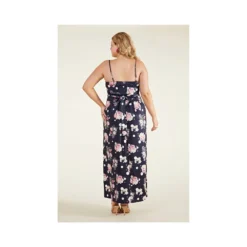 Plus Size Spot And Floral Navy Maxi Dress -Cheap My Dreamy Dress Store plus size spot and floral navy maxi dress p6005 57090 image