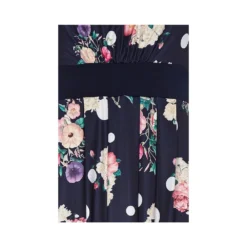 Plus Size Spot And Floral Navy Maxi Dress -Cheap My Dreamy Dress Store plus size spot and floral navy maxi dress p6005 57093 image