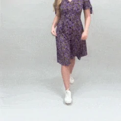 Yumi Purple Ditsy Floral Midi Dress -Cheap My Dreamy Dress Store purple ditsy floral midi dress p10225 109102 image