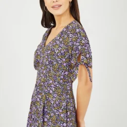 Yumi Purple Ditsy Floral Midi Dress -Cheap My Dreamy Dress Store purple ditsy floral midi dress p10225 111271 image