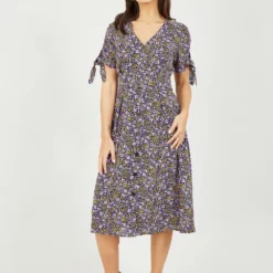 Yumi Purple Ditsy Floral Midi Dress -Cheap My Dreamy Dress Store purple ditsy floral midi dress p10225 111272 image