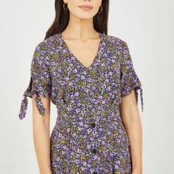 Yumi Purple Ditsy Floral Midi Dress -Cheap My Dreamy Dress Store purple ditsy floral midi dress p10225 111273 image