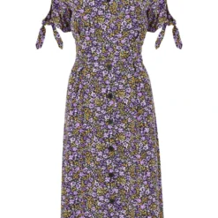 Yumi Purple Ditsy Floral Midi Dress -Cheap My Dreamy Dress Store purple ditsy floral midi dress p10225 111275 image