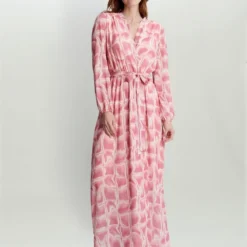 Queenie Print Georgette Dress With Longsleeves & Self Belt 7 Queenie Print Georgette Dress With Longsleeves & Self Belt -Cheap My Dreamy Dress Store queenie print georgette dress with longsleeves self belt p14379 123189 image