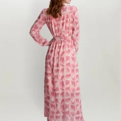 Queenie Print Georgette Dress With Longsleeves & Self Belt 8 Queenie Print Georgette Dress With Longsleeves & Self Belt -Cheap My Dreamy Dress Store queenie print georgette dress with longsleeves self belt p14379 123190 image