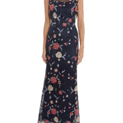 Raviva Embroidery Net Maxi Dress