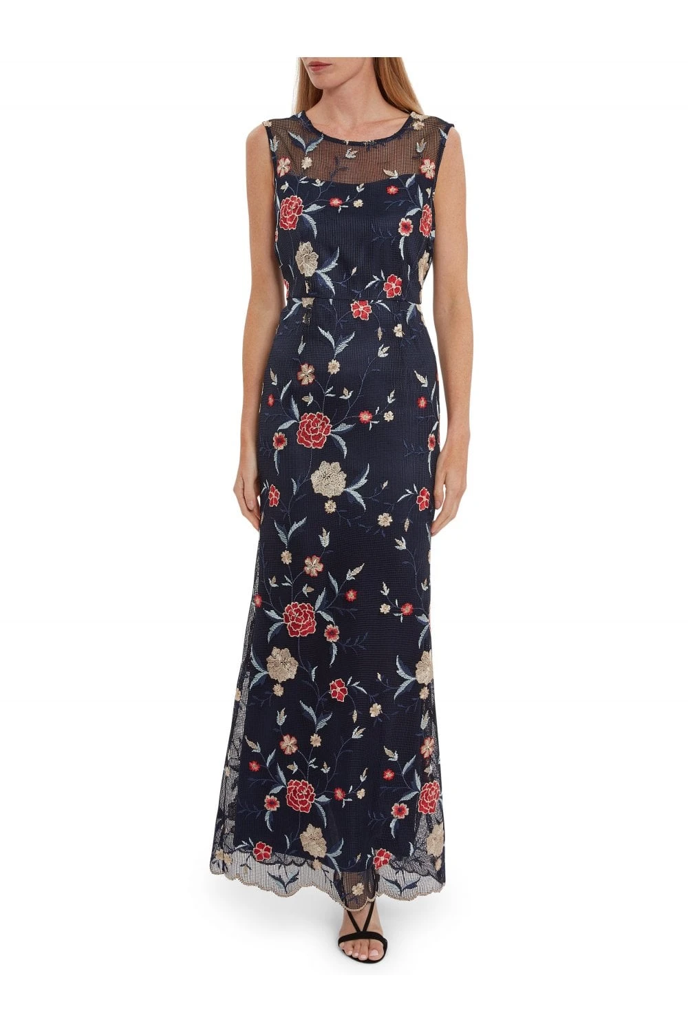 Raviva Embroidery Net Maxi Dress 1 Raviva Embroidery Net Maxi Dress