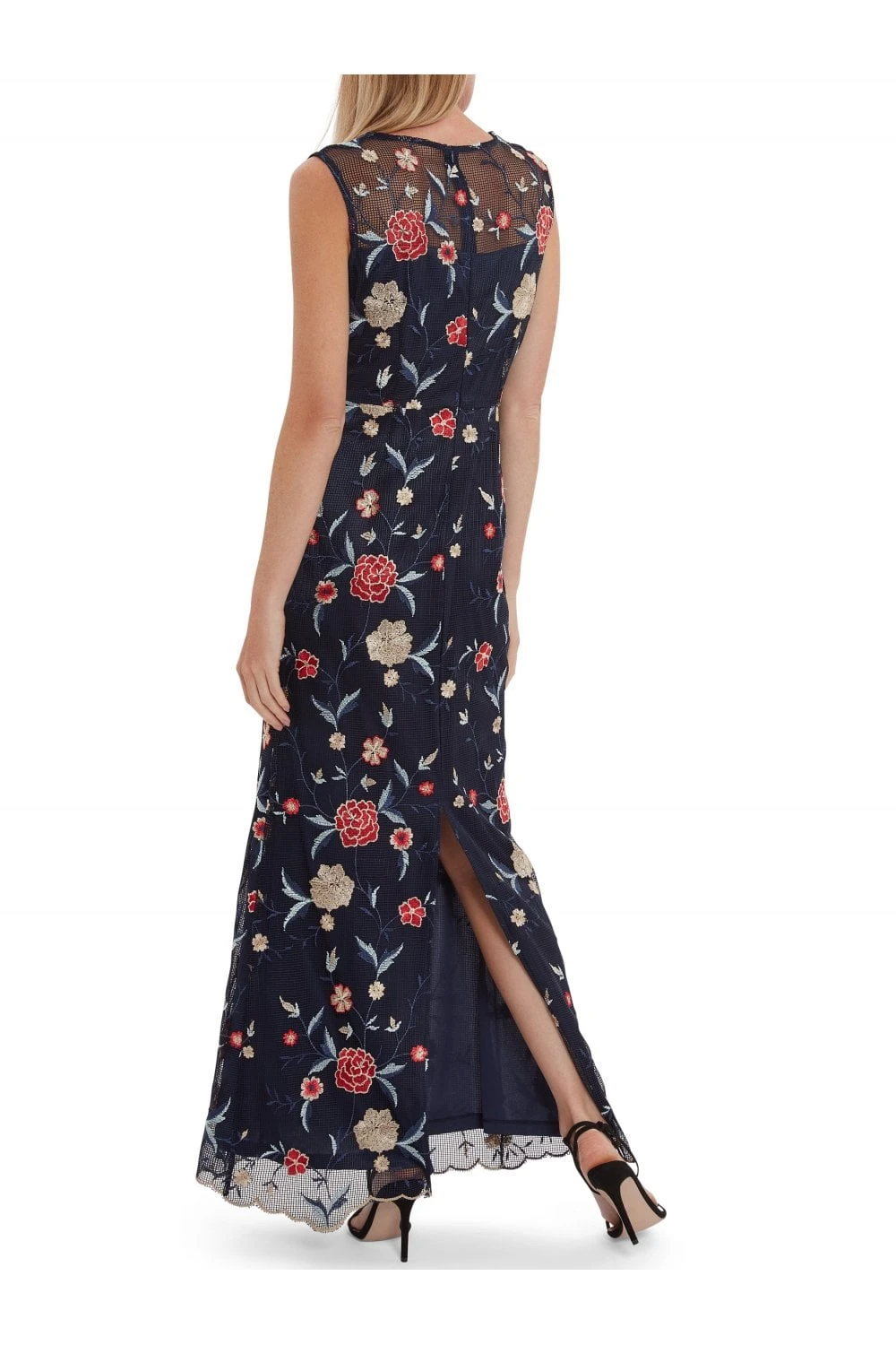 Raviva Embroidery Net Maxi Dress 4 Raviva Embroidery Net Maxi Dress - Image 4