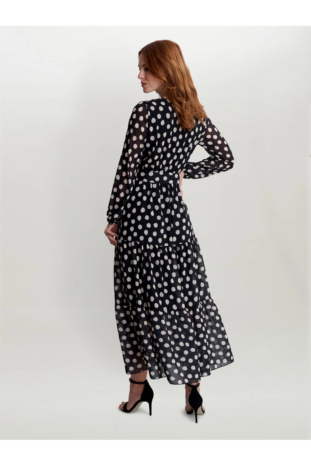 Rayla Dress With Self Belt & Tiered Skirt 5 Rayla Dress With Self Belt & Tiered Skirt - Image 5