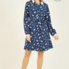 Yumi Recycled Avocado Print Shirt Dress