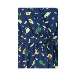 Yumi Recycled Avocado Print Wrap Over Dress With Pockets -Cheap My Dreamy Dress Store recycled avocado print wrap over dress with pockets p9270 104205 image