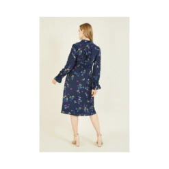 Yumi Recycled Navy Bird Print Shirt Dress -Cheap My Dreamy Dress Store recycled navy bird print shirt dress p9268 104191 image