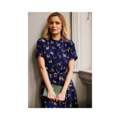 Yumi Recycled Navy Dog Print Shirt Dress -Cheap My Dreamy Dress Store recycled navy dog print shirt dress p9154 102598 image