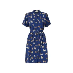 Yumi Recycled Navy Dog Print Shirt Dress -Cheap My Dreamy Dress Store recycled navy dog print shirt dress p9154 103889 image