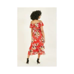 Yumi Red Oriental Bardot Frill Dress 7 Yumi Red Oriental Bardot Frill Dress -Cheap My Dreamy Dress Store red oriental bardot frill dress p8529 71470 image