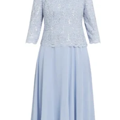 Rona Midi-Length Dress With Lace Bodice & Chiffon Skirt -Cheap My Dreamy Dress Store rona midi length dress with lace bodice chiffon skirt p19755 147582 image