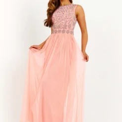 Rose Handmade Embellished Maxi Dress