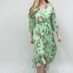 Yumi Sage Green Oriental Butterfly High Wrap Dress 9 Yumi Sage Green Oriental Butterfly High Wrap Dress -Cheap My Dreamy Dress Store sage green oriental butterfly high wrap dress p10523 105089 image