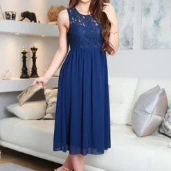 Sleeveless Midi Lace Dress -Cheap My Dreamy Dress Store sleeveless midi lace dress p19561 146680 image