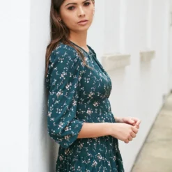 Teal Floral Print Dress -Cheap My Dreamy Dress Store teal floral print dress p19607 146872 image